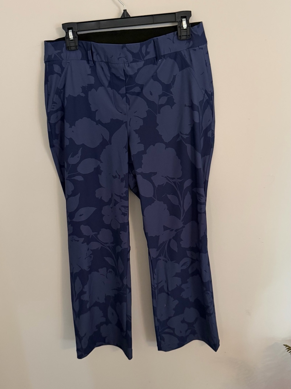 SPANX Navy Floral Stretch Chinos